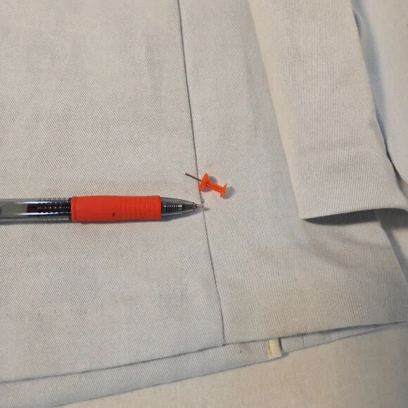 BANANA REPUBLIC Office Sirencore Light Blue Linen Long & Lean Blazer Size 10. - Picture 5 of 16